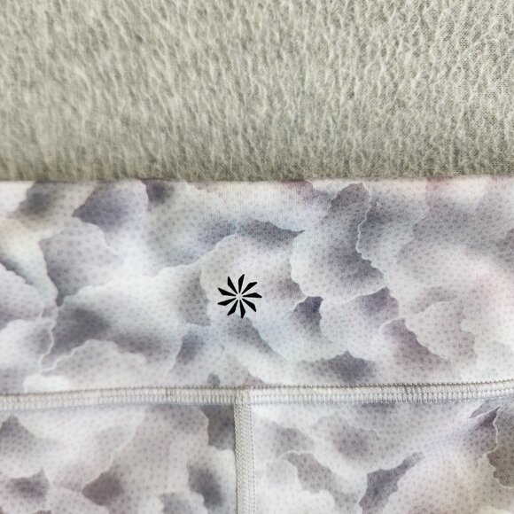 Athleta Leggings Girls L Gray Rose High Rise Printed Chit Chat Tight Ankle - Picture 5 of 12